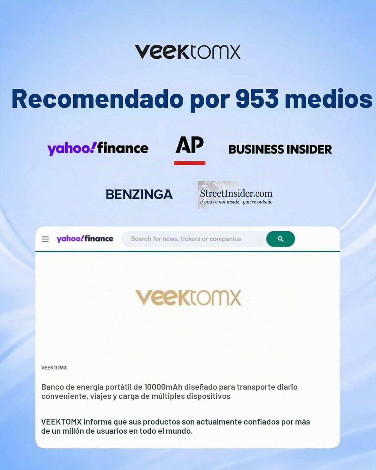 VEEKTOMX mini banco del poder 10000mAh, cargador rápido 22.5W para...