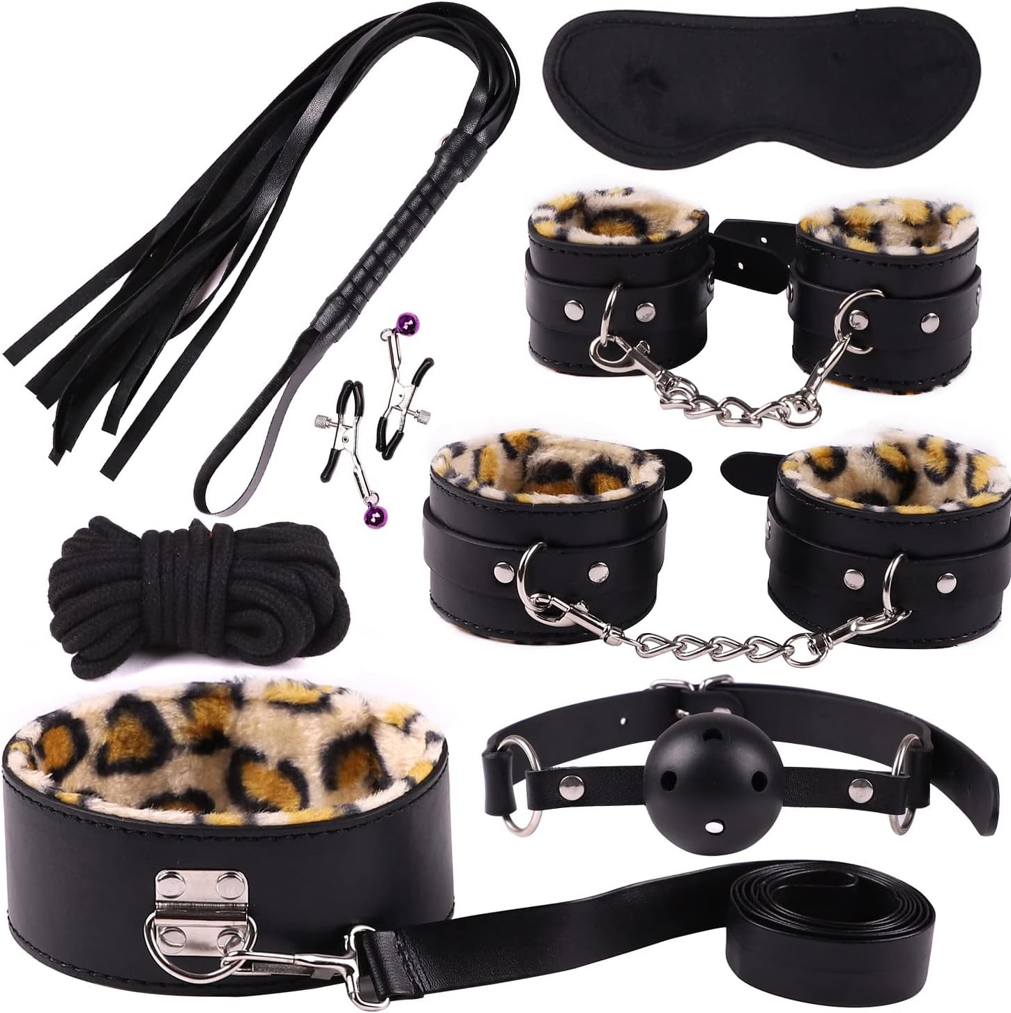 Kit de BDSM de 30 piezas, kit de bondage para adultos, kit de jugue...