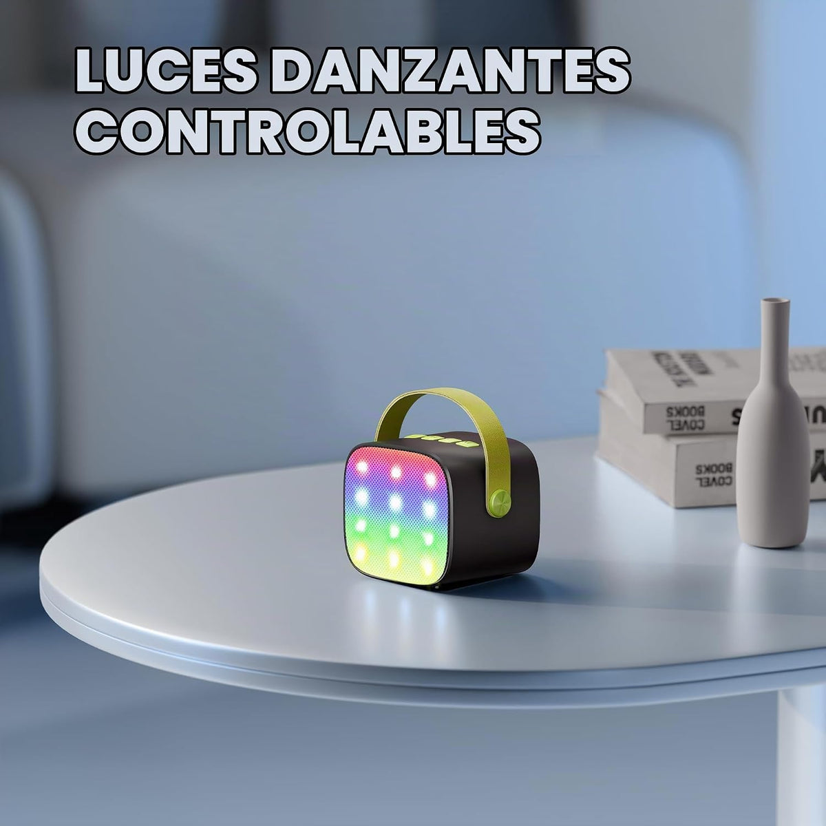 YLL Mini Máquina de Karaoke con 2 Micrófonos Inalámbricos, MEJORES...