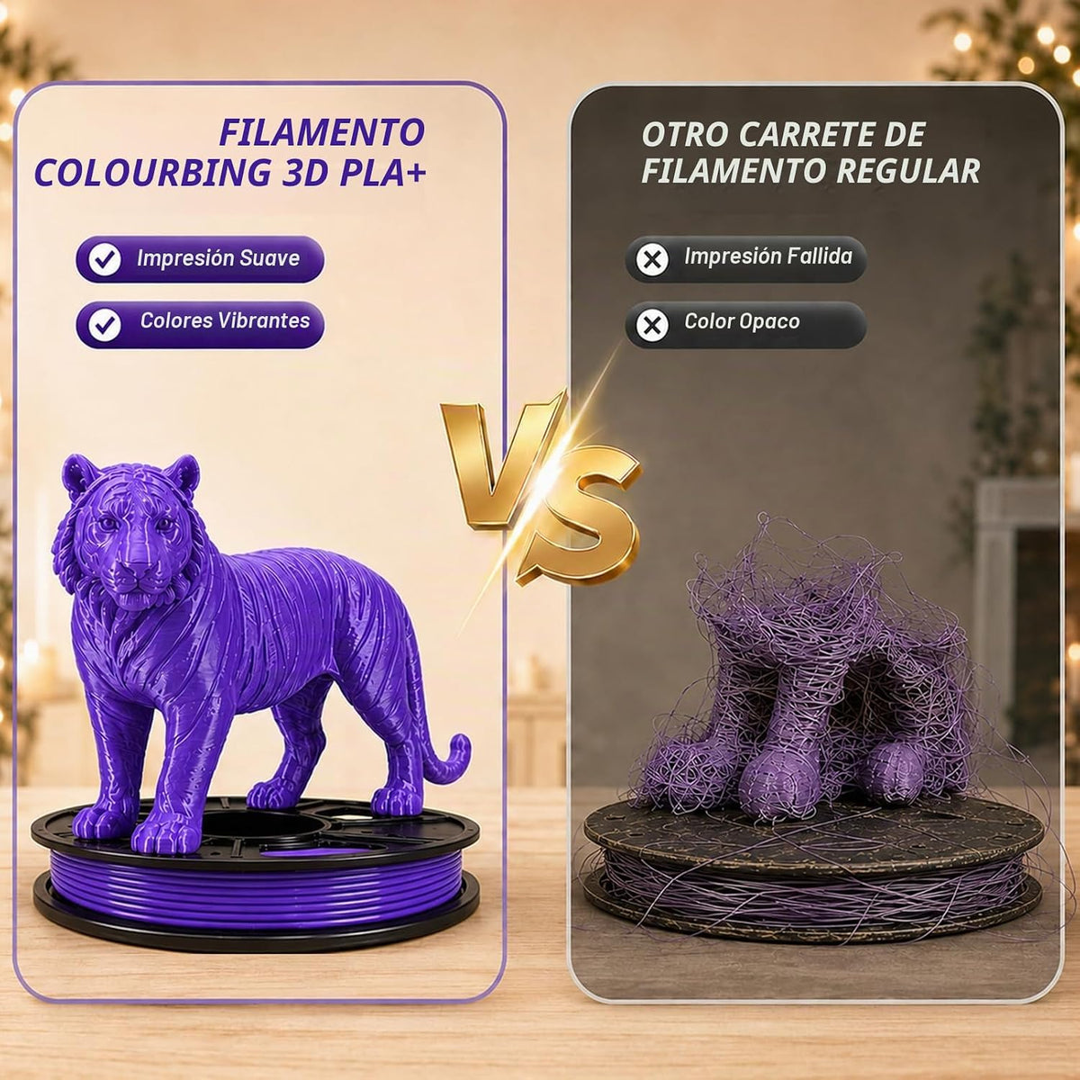 Colourbing Paquete de 8 filamentos para impresora 3D PLA+ de 8 colo...