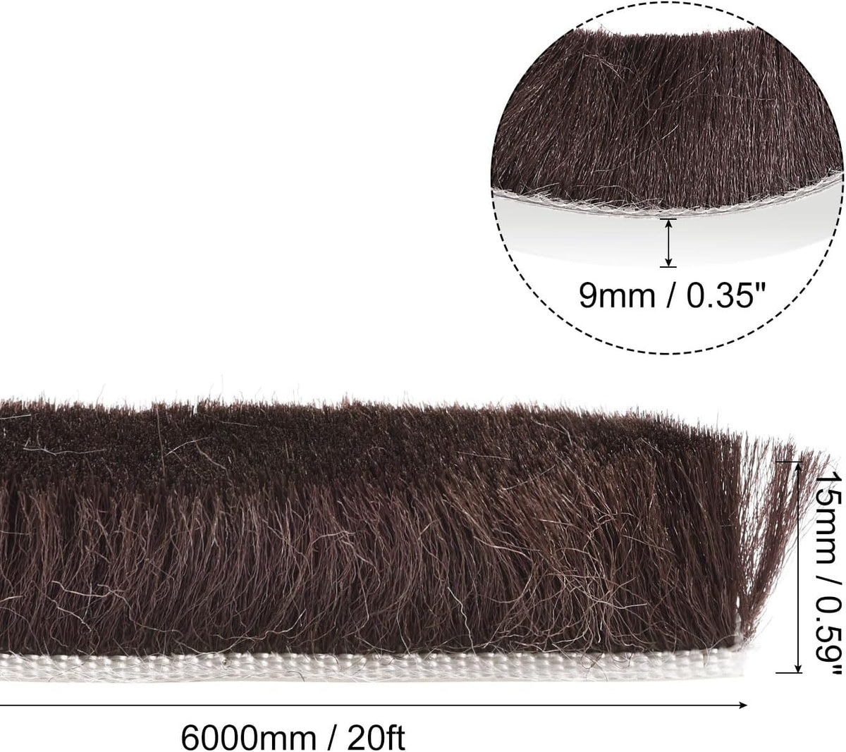 uxcell Burlete de agua, 20 pies de largo x 0.35 pulgadas de ancho x...