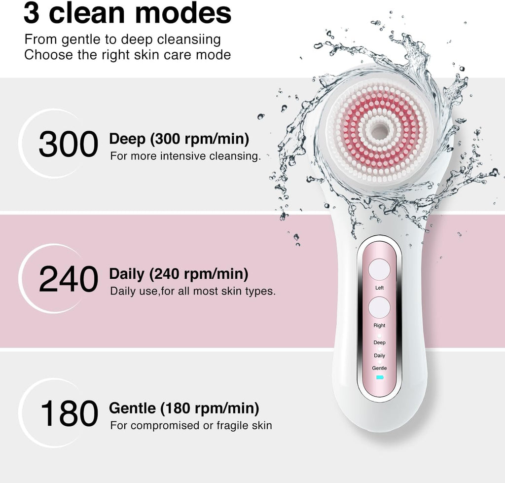 UMICKOO Cepillo de limpieza facial eléctrico, depurador facial gira...