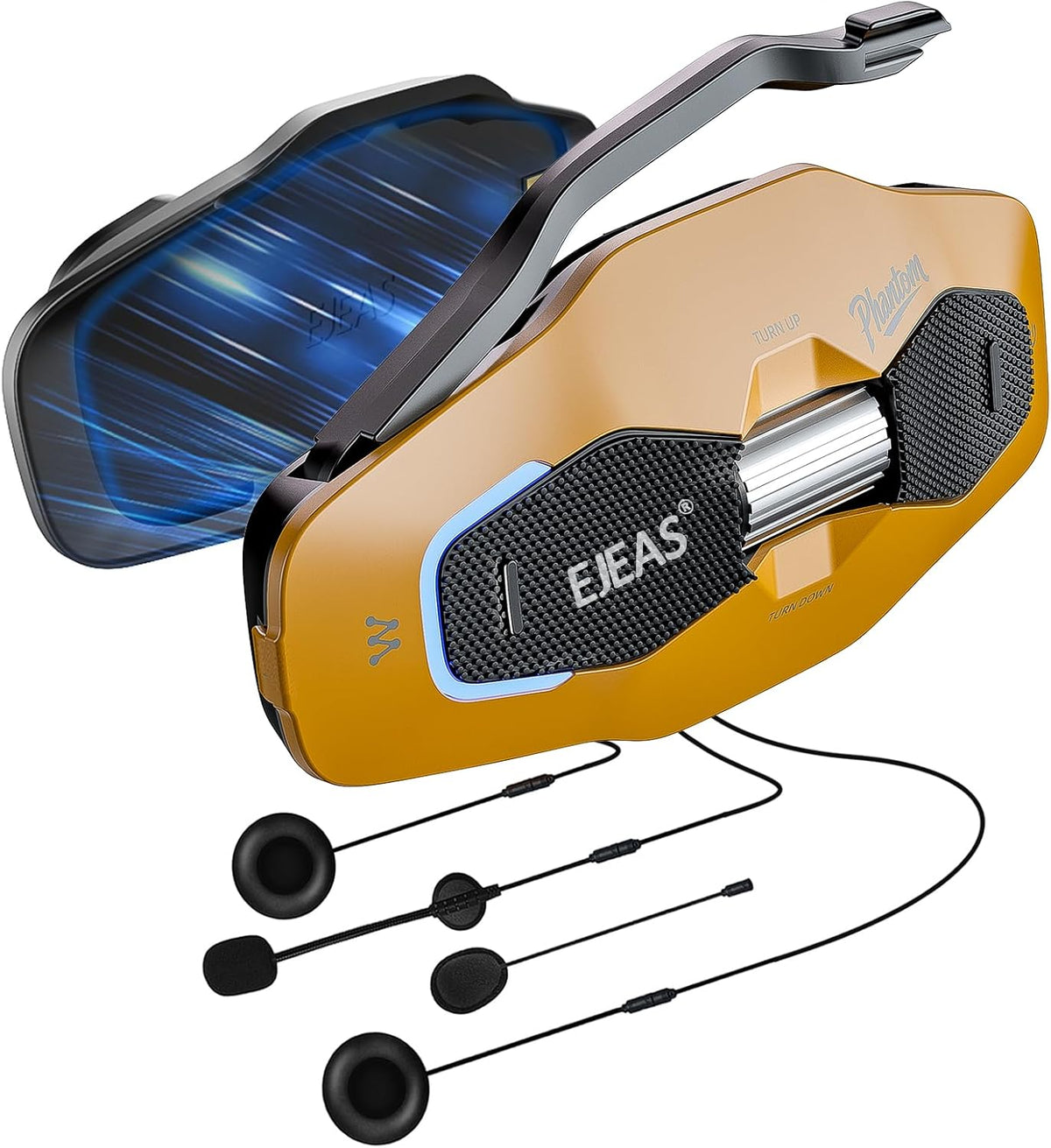 iSunergy X10 - Auriculares Bluetooth para casco de motocicleta, int...