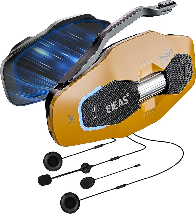 iSunergy X10 - Auriculares Bluetooth para casco de motocicleta, int...