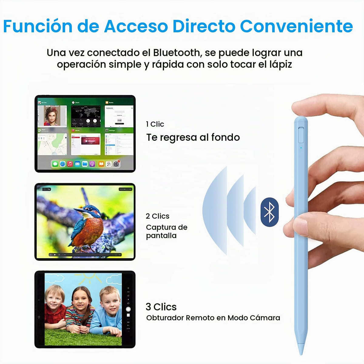 Lápiz capacitivo para iPad 2018-2025 con rechazo de palma, lápiz Ap...