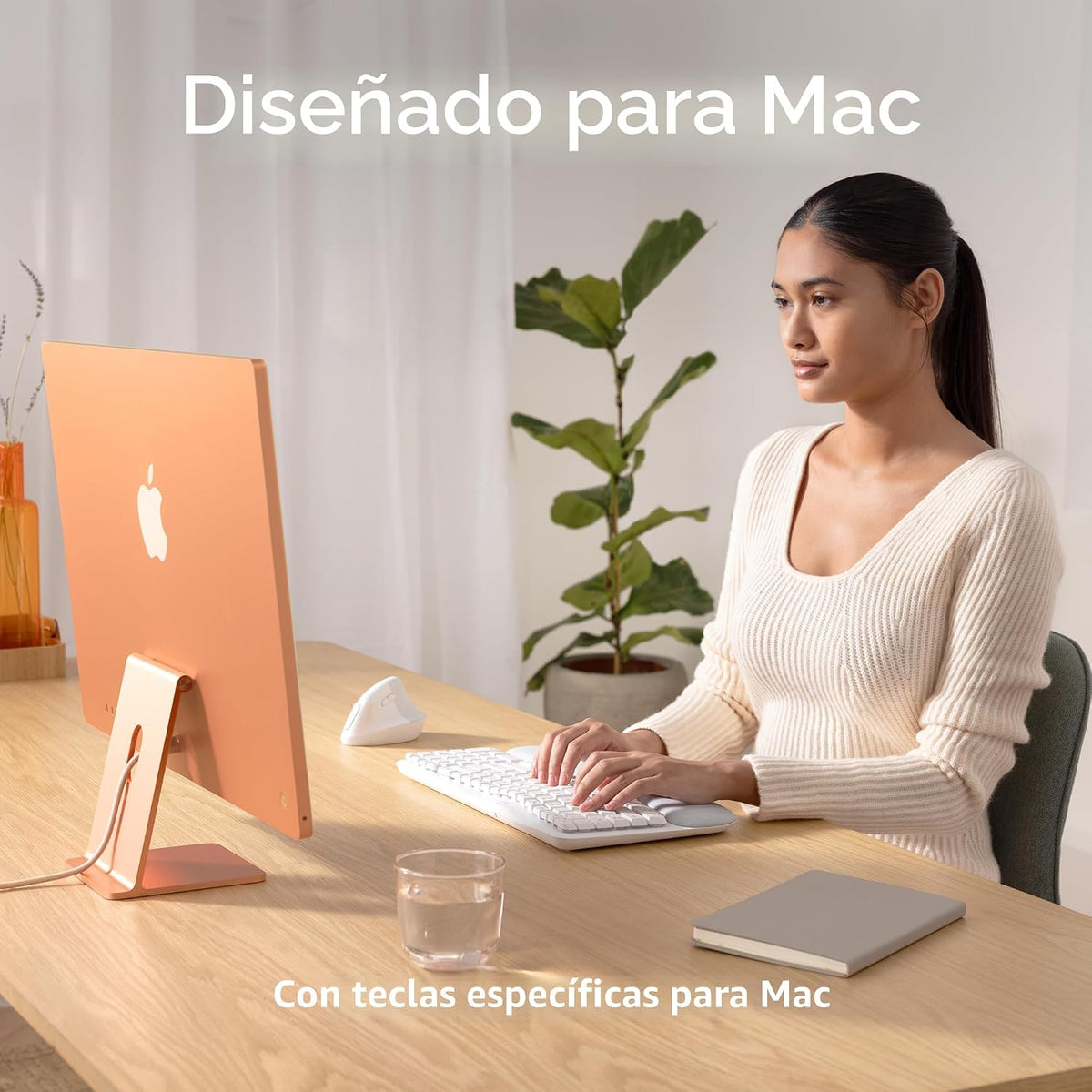 Logitech Wave Keys - Teclado ergonómico inalámbrico Bluetooth para...