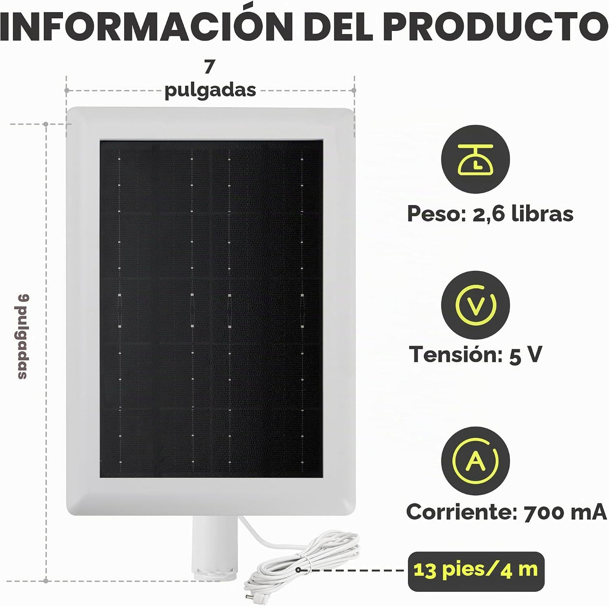 Panel solar Ring (2ª generación), paquete de 2 cargadores de panel...