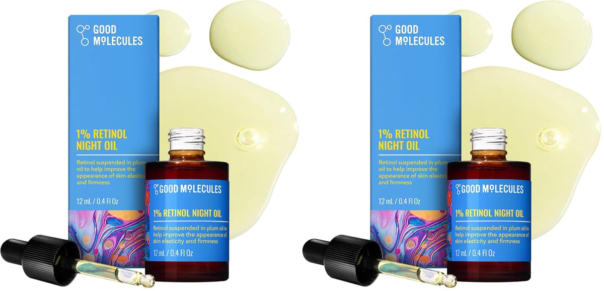 Good Molecules Aceite nocturno de retinol al 1%, fórmula de aceite...