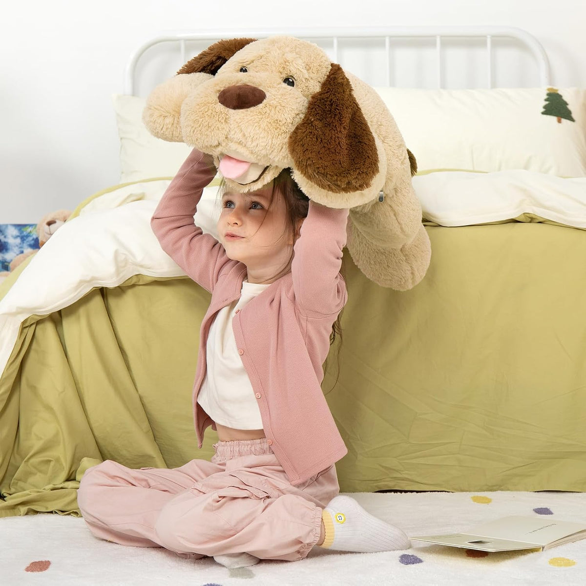 MaoGoLan Peluche de perro gigante, perro de peluche grande de 31 pu...