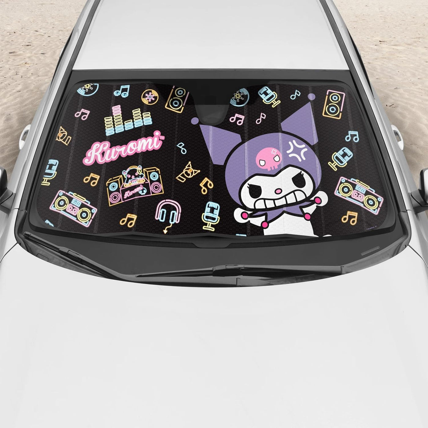 Kuromi - Juego de parasoles para automóvil, paquete de accesorios d...