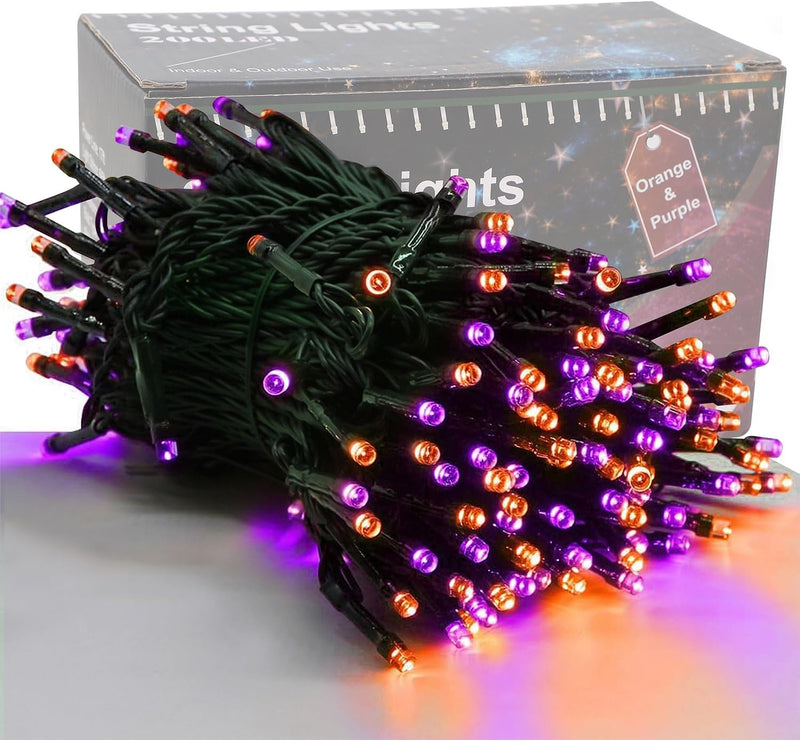 HOME LIGHTING - Luces de Halloween, 66 pies, 200 luces LED, cadena...