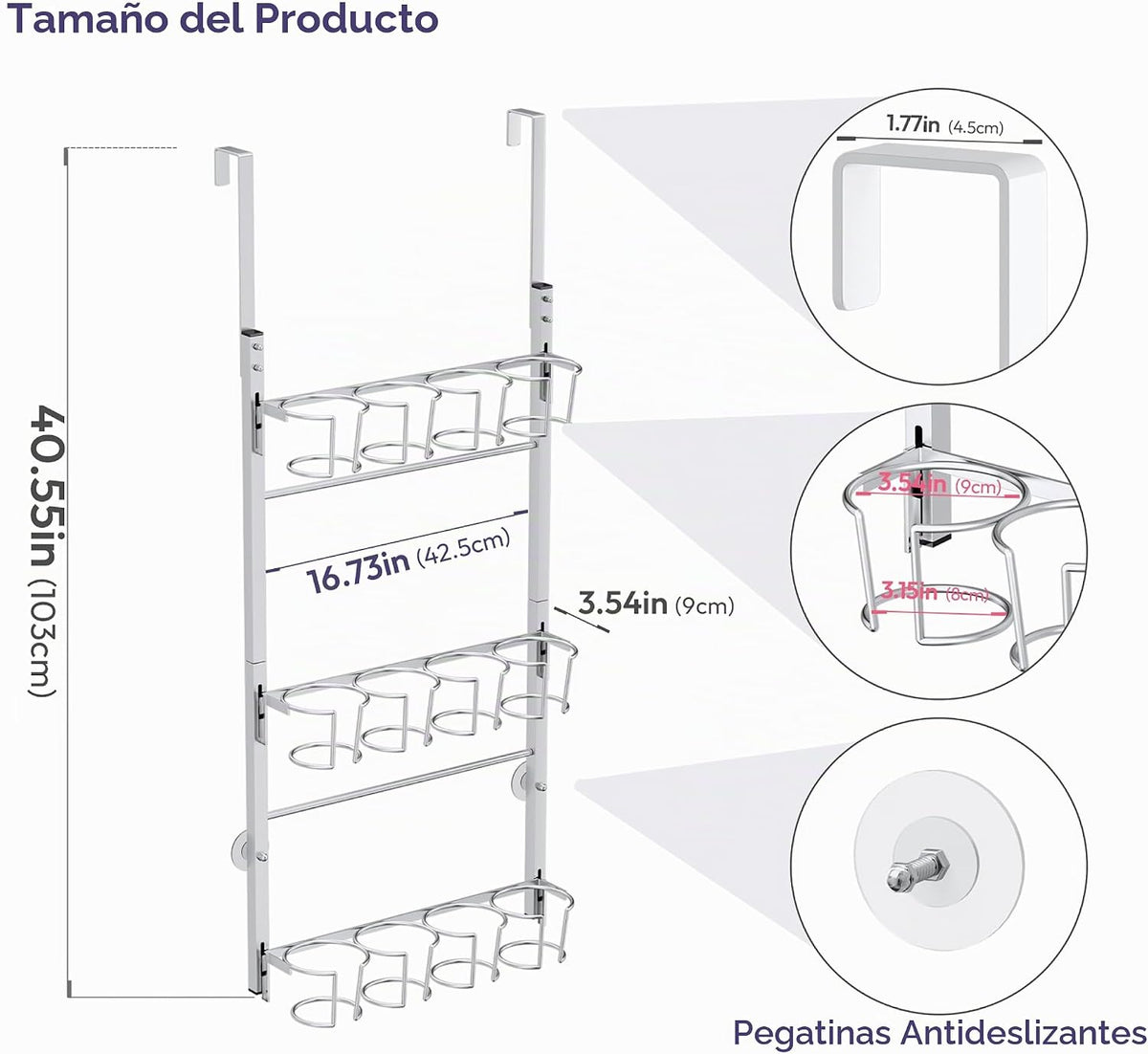 SWTYMIKI Organizador de botellas de agua de 3 niveles, soporte para...