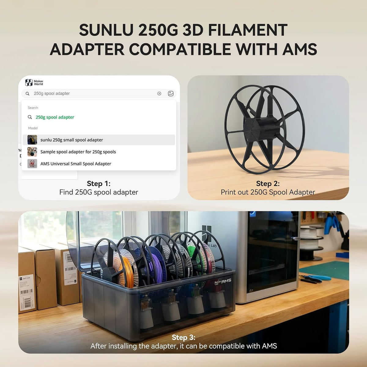 SUNLU Paquete de filamentos para impresora 3D, filamento PLA Plus |...