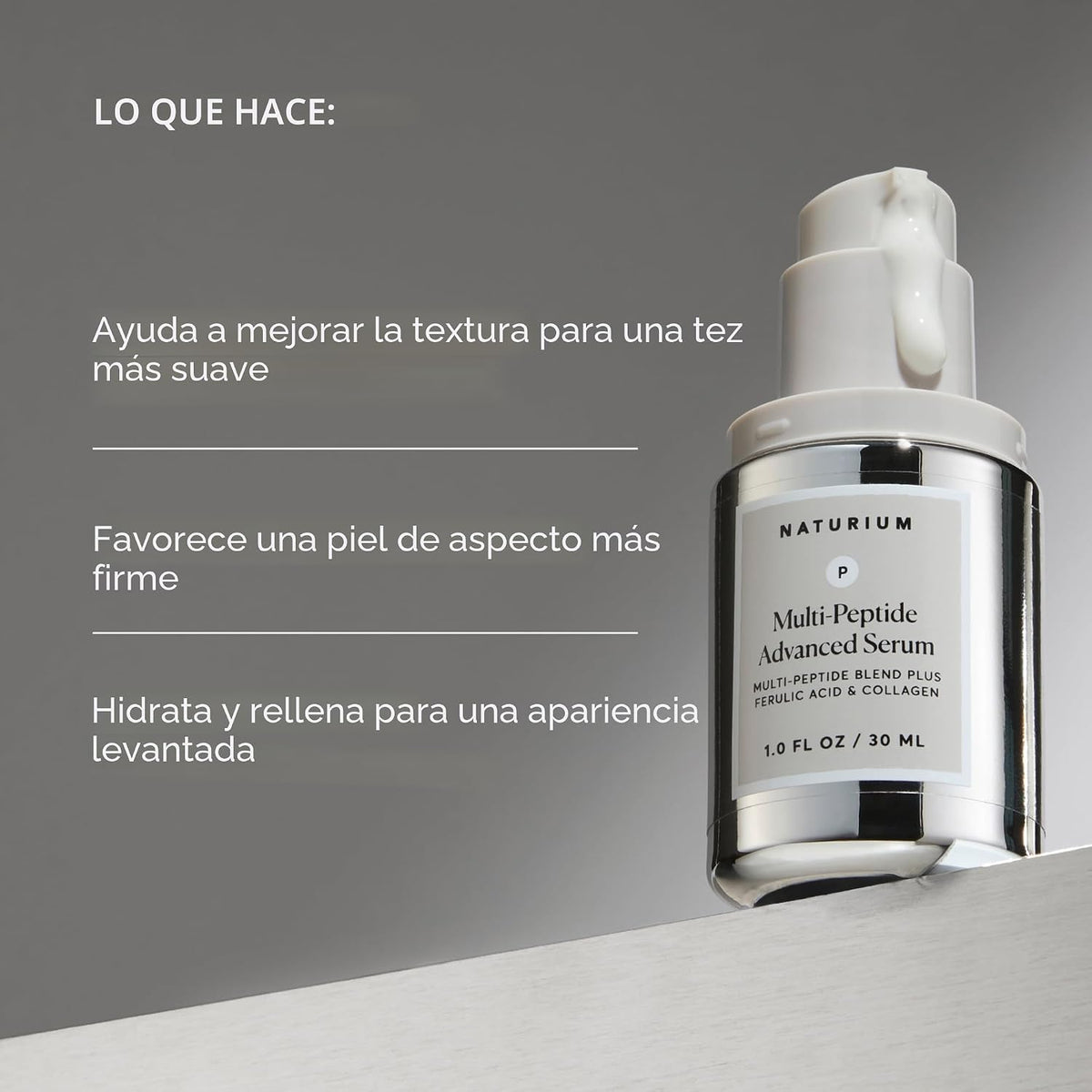 Naturium Suero avanzado multipéptido, suero facial reafirmante y su...
