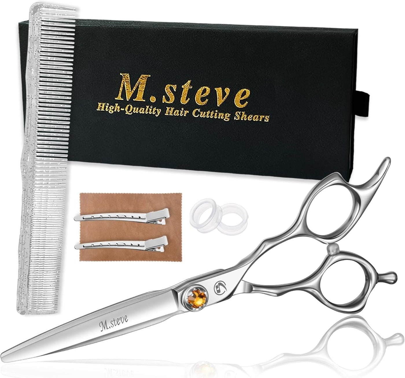 M.steve Tijeras profesionales de corte de cabello de 6 pulgadas, ti...
