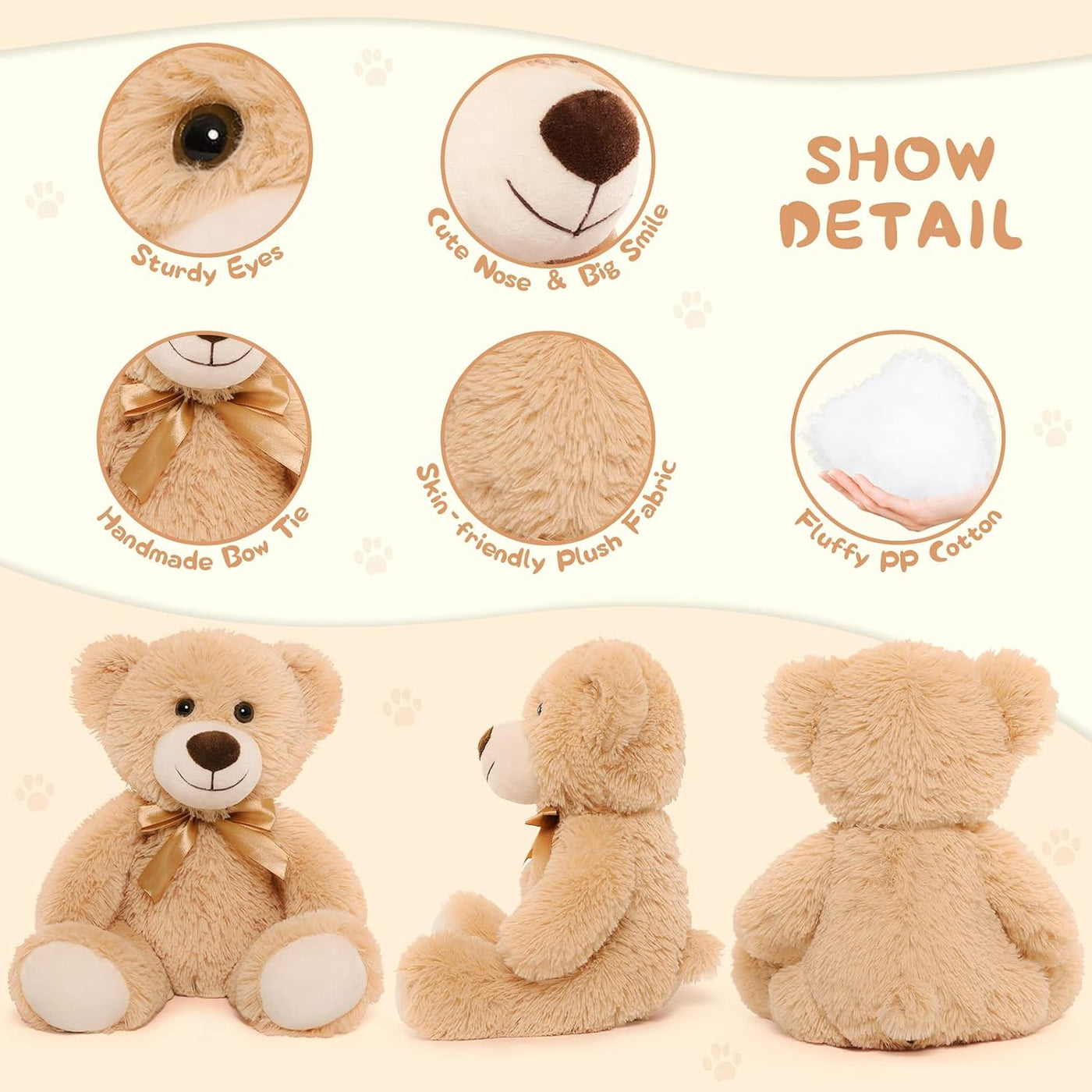 MorisMos Oso de peluche a granel para niños y niñas, osito de peluc...