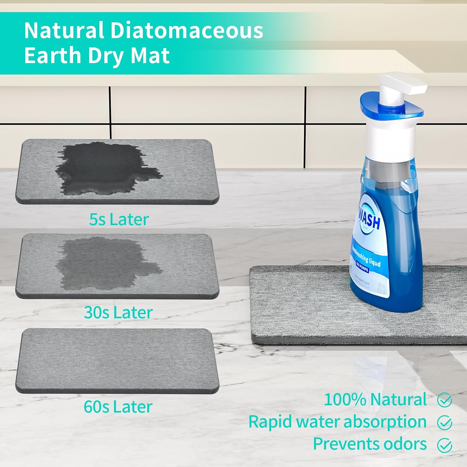 HapiRm Portacepillos de dientes para baño - Organizador de encimera...