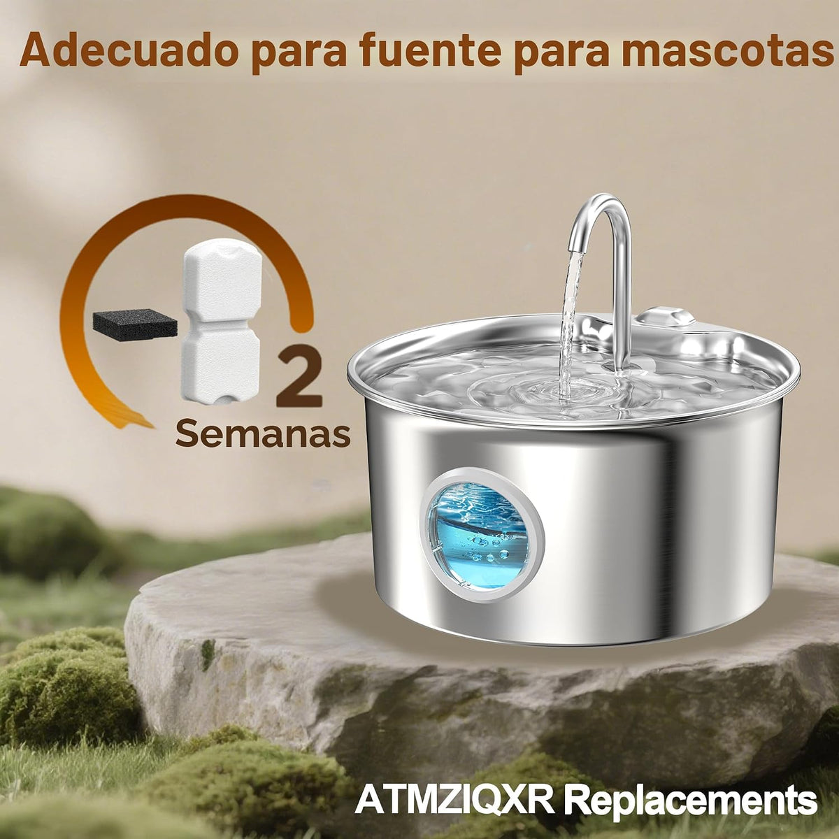 Filtro de fuente de agua para gatos ATMZIQXR: Reemplazo del filtro...