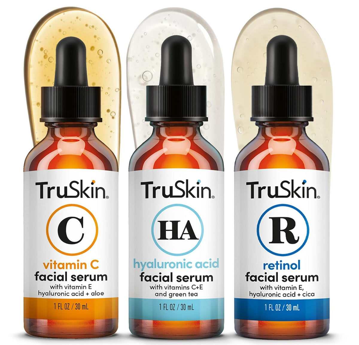 TruSkin Serum Trio con vitamina C, retinol y ácido hialurónico, 1 f...