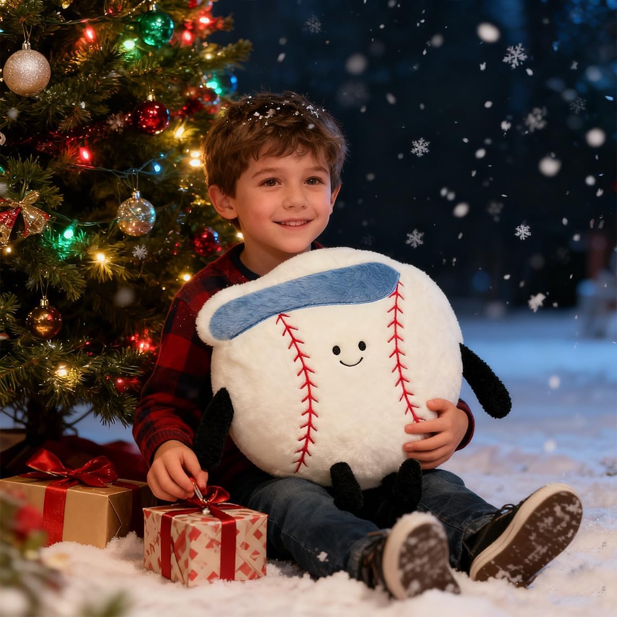 MUALML Linda Almohada de Béisbol Suave Animal de Peluche de Béisbol...