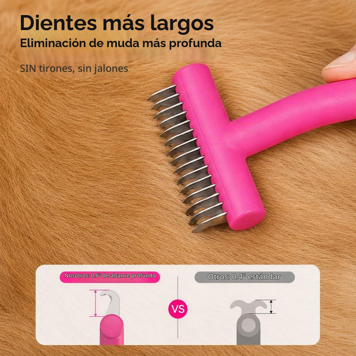 aumuca Cepillo para quitar pelos para perros y gatos, cepillo de as...