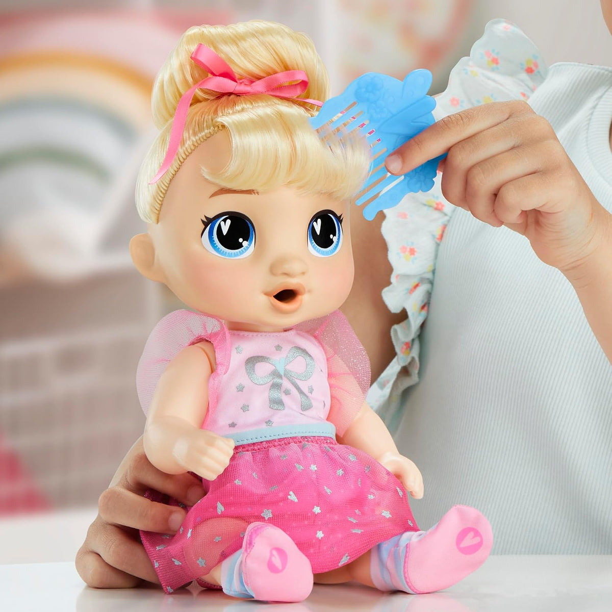Baby Alive Fairy Fashions - Muñeca Harper Hugs con accesorios de ro...