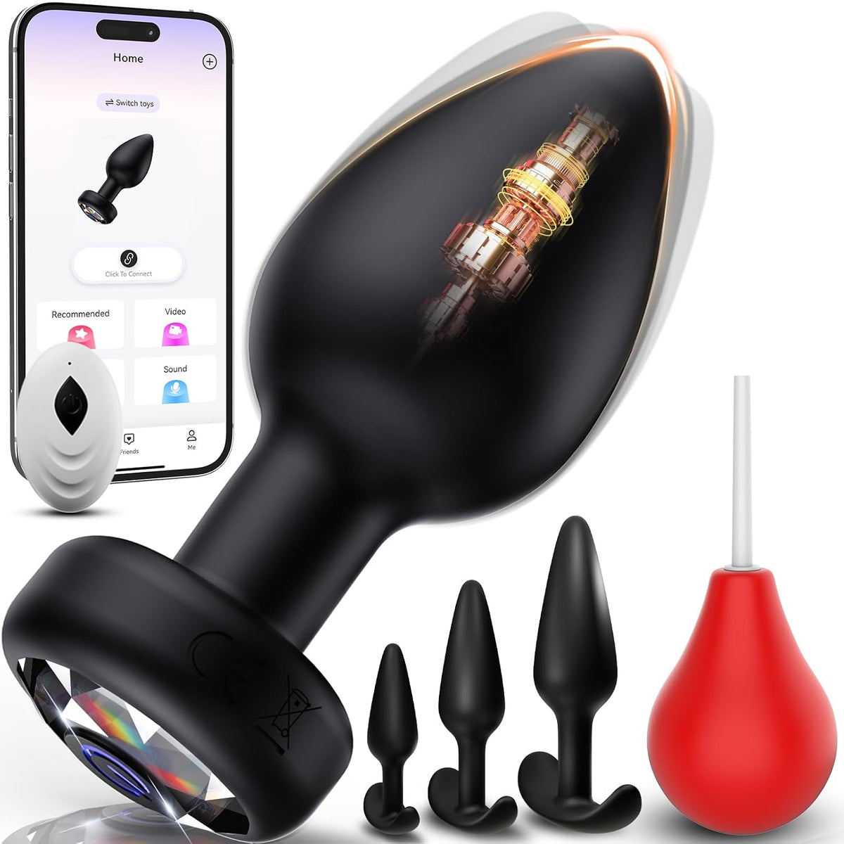 Kit de entrenamiento anal de 5 piezas, juguetes anales con 10 modos...