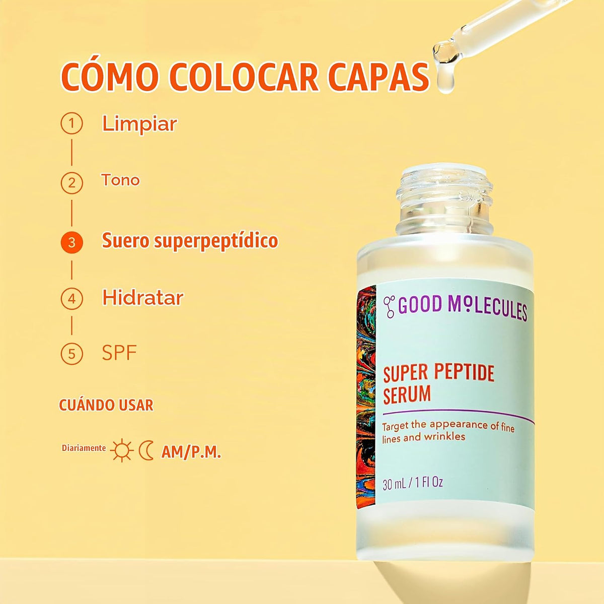 Good Molecules Super Peptide Serum - Suero facial antienvejecimient...