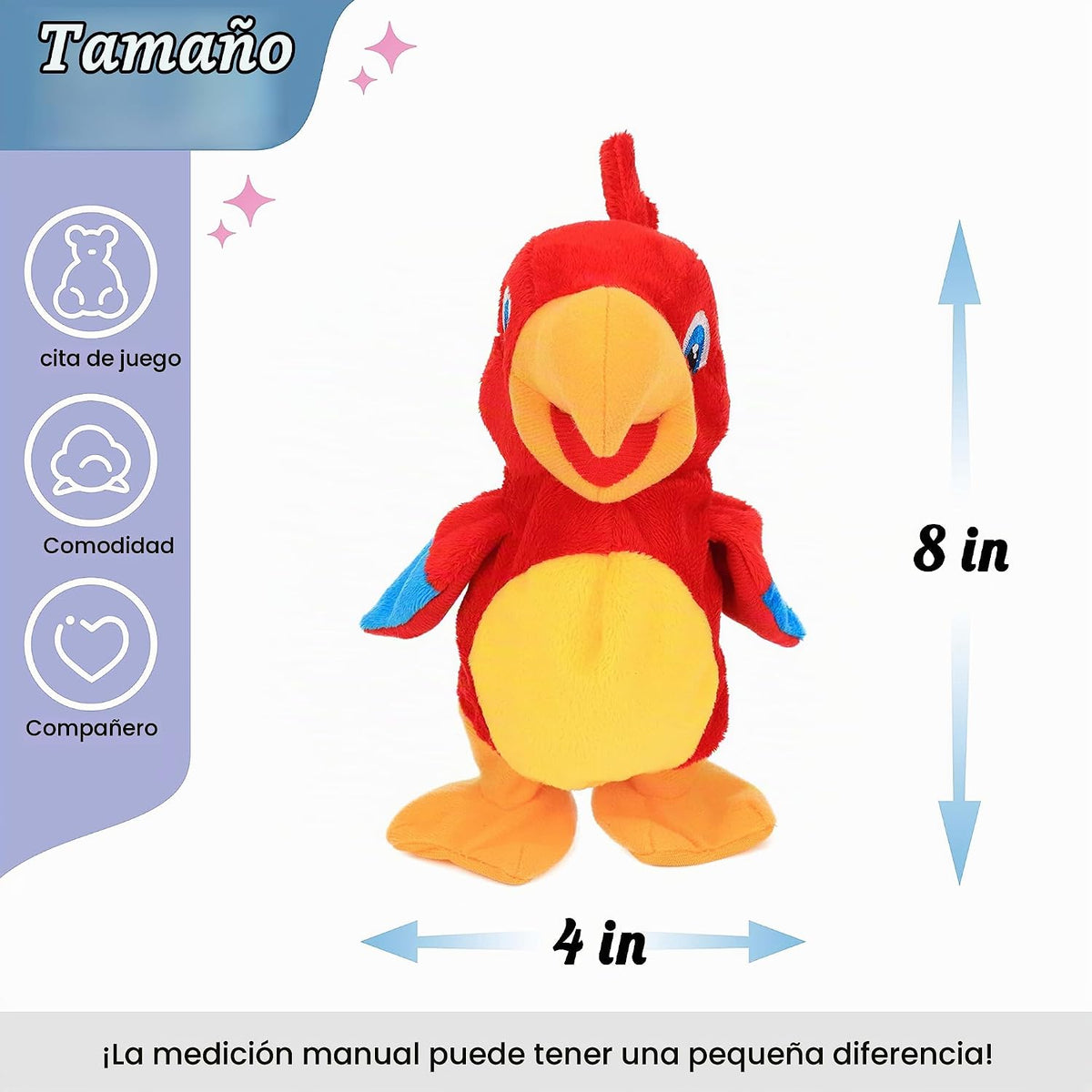 Hopearl - Loro parlante, repite lo que dices asintiendo, juguete de...