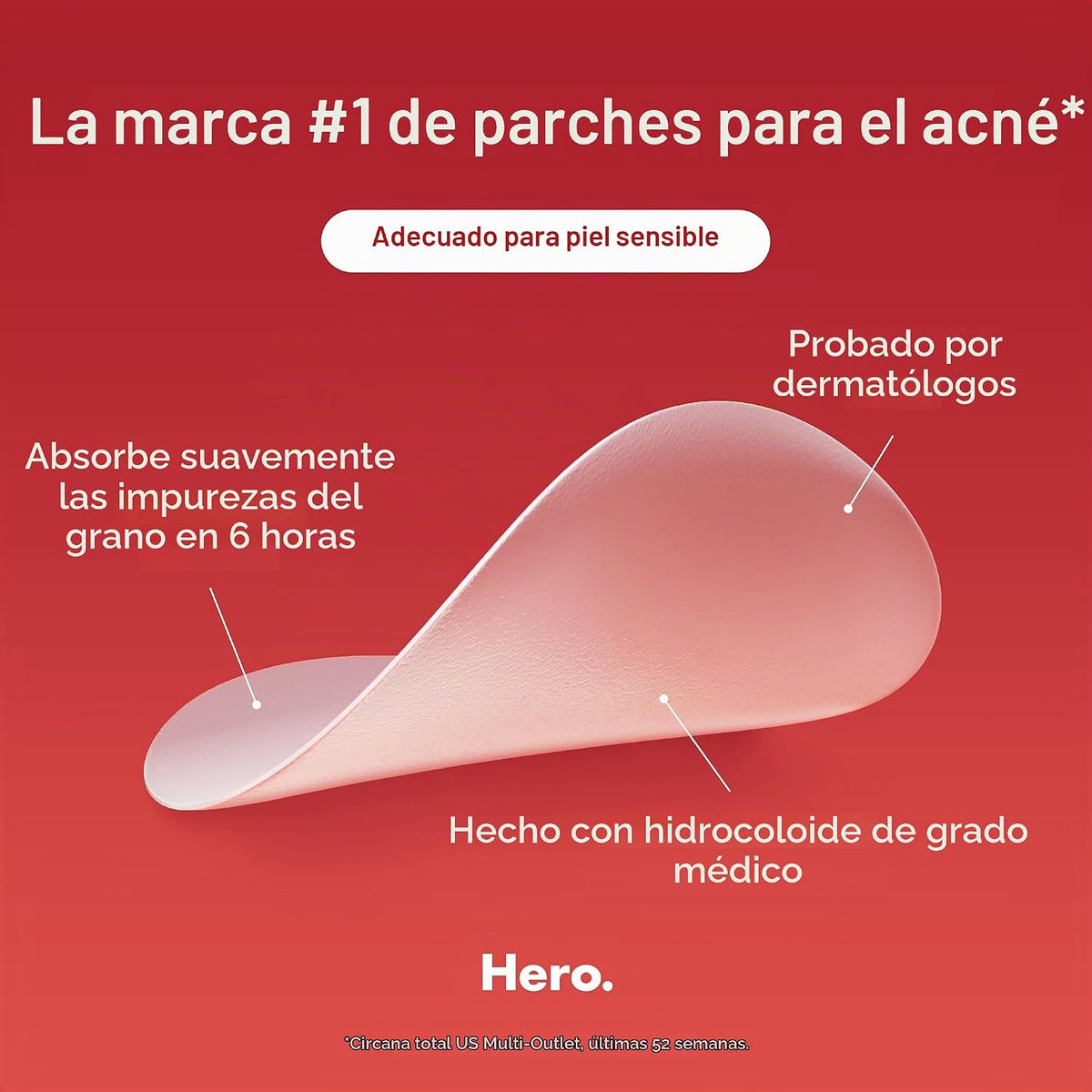 Mighty Patch Original de Hero Cosmetics – Parche hidrocoloide para...