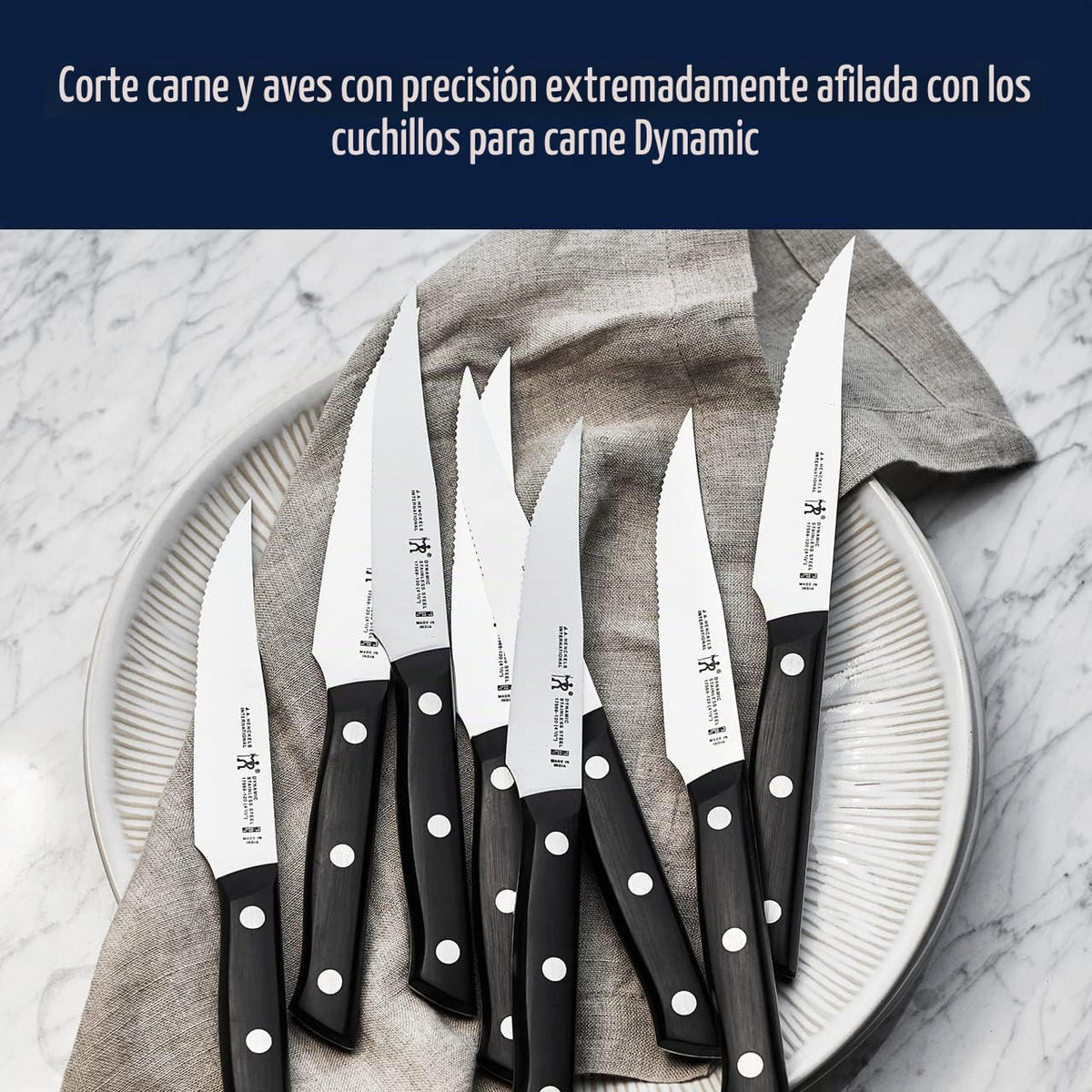 HENCKELS Dynamic Razor-Sharp - Juego de cuchillos de 15 piezas, cuc...