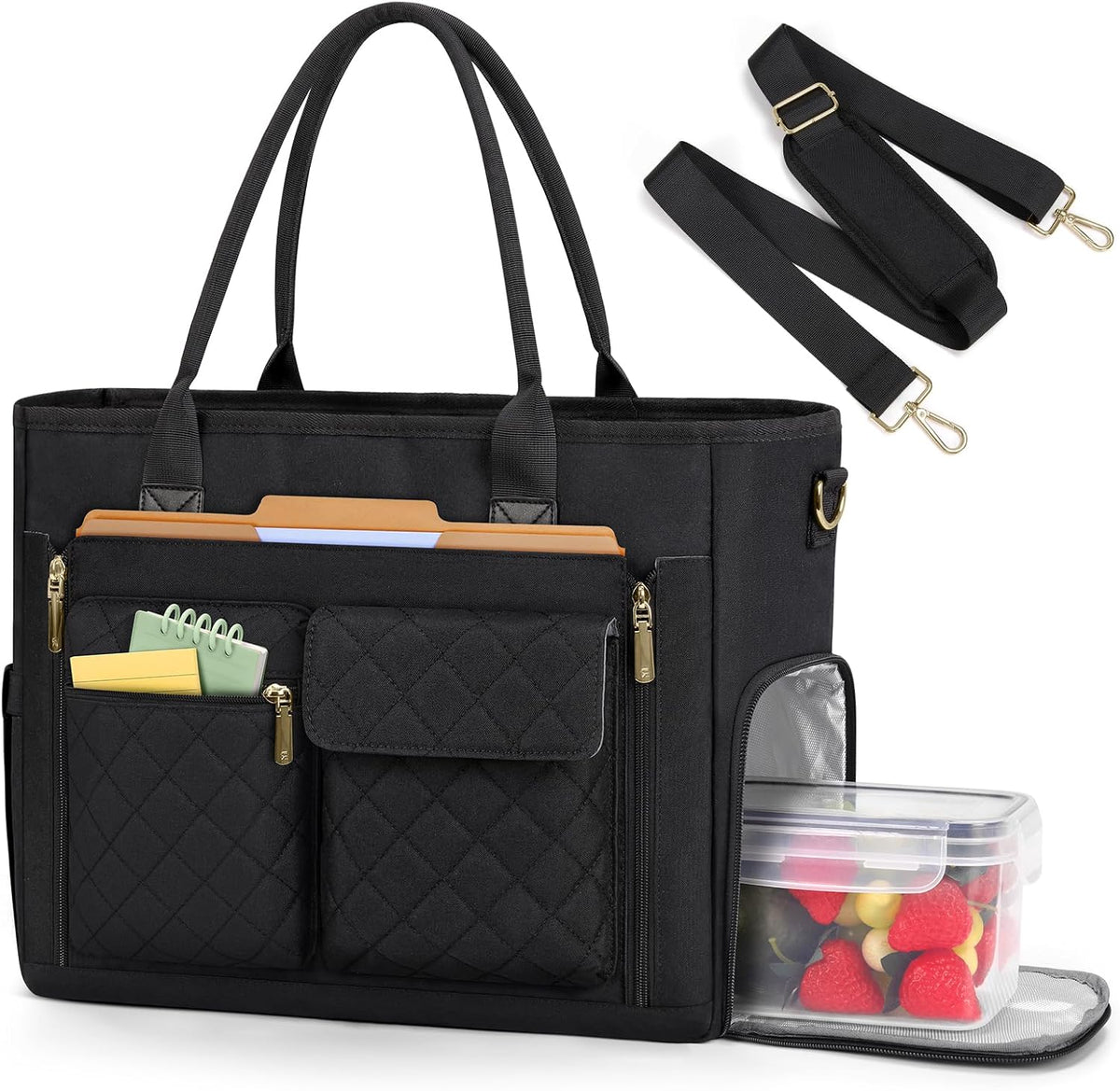 RAINSMORE Bolsa de mano para profesores con compartimento aislado p...
