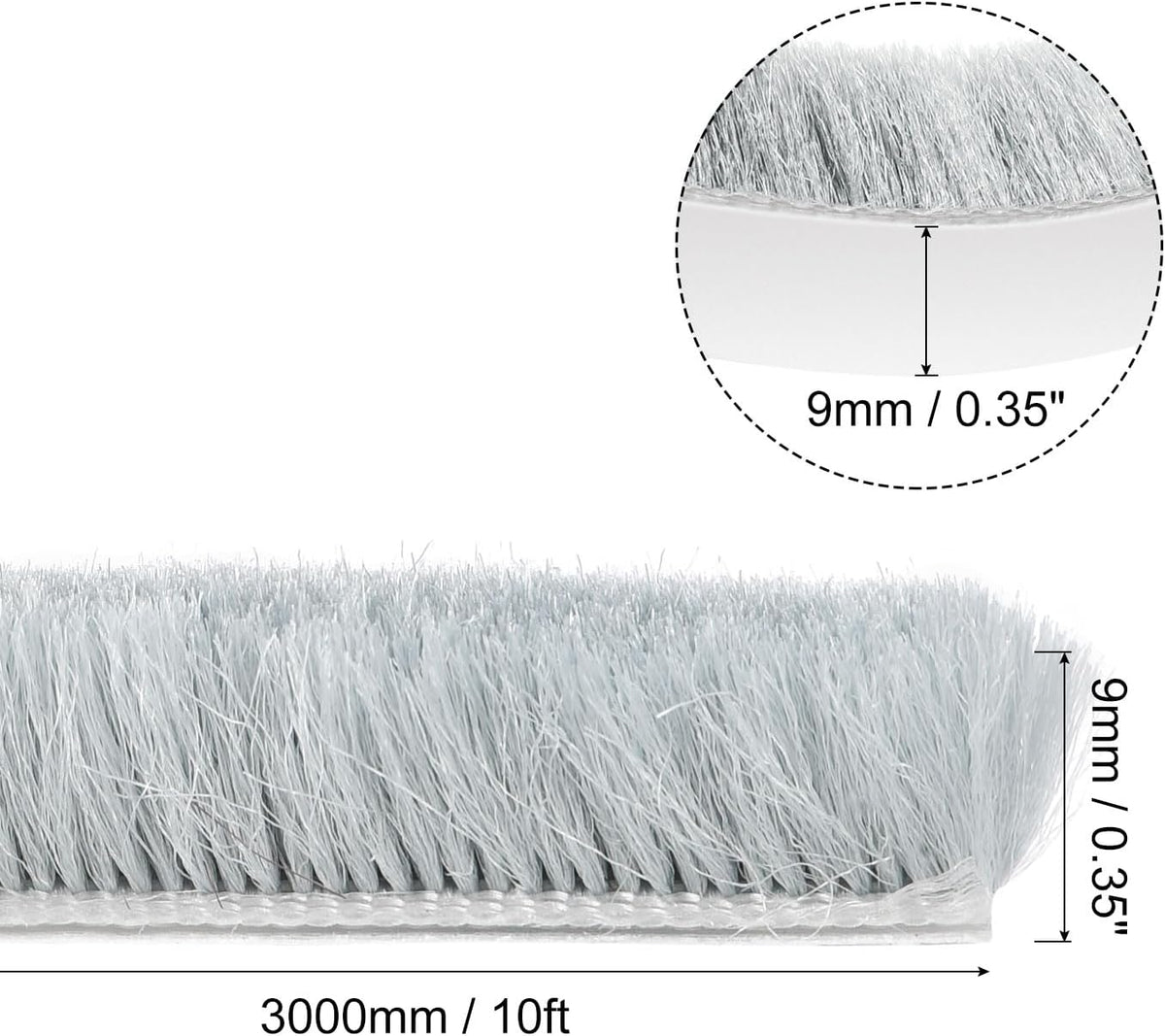 uxcell Burlete de agua, 10 pies de largo x 0.35 pulgadas de ancho x...