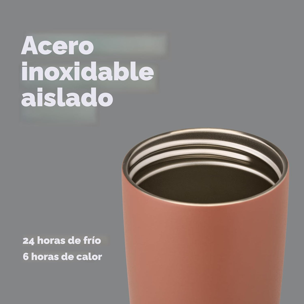 Owala SmoothSip Slider - Vaso de café aislado de acero inoxidable,...