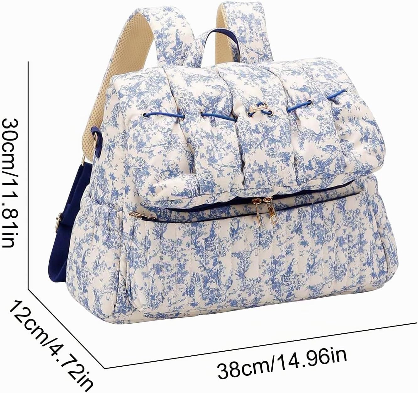ANKICK Mochila acolchada para pañales con correas para cochecito, b...