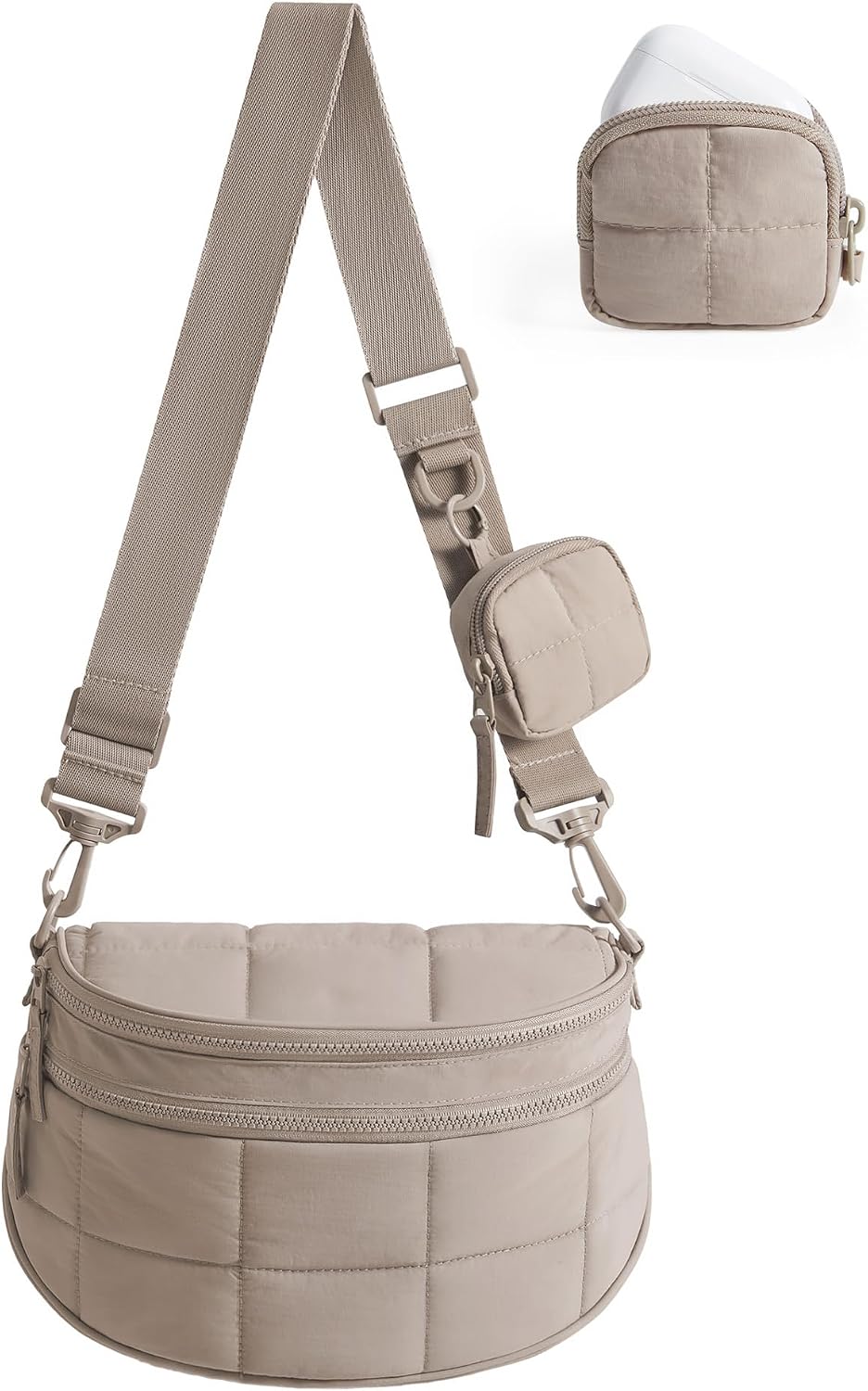 BAGSMART Bolsos cruzados para mujer, bolsa acolchada con bolsa | Bo...