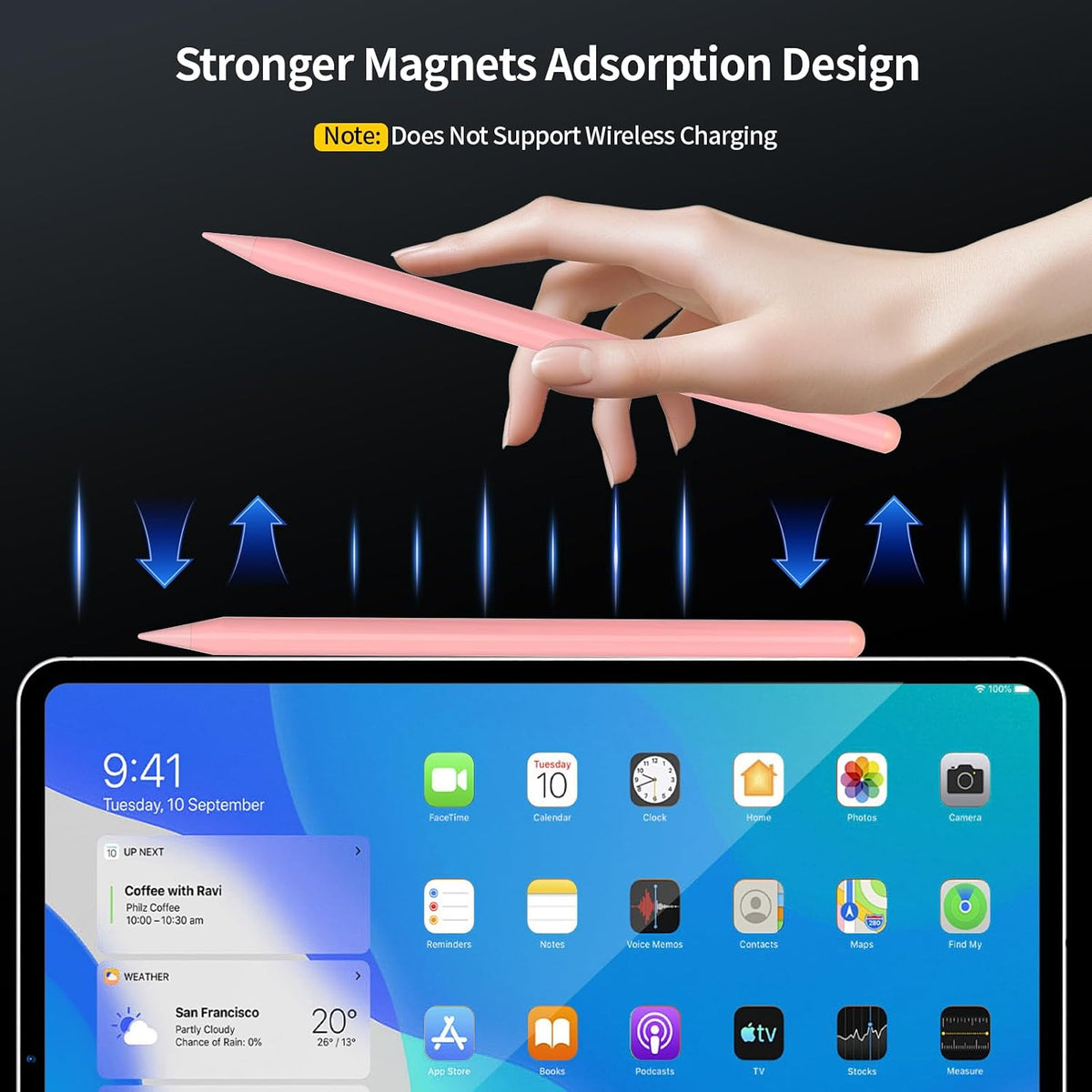 Lápiz óptico para iPad 2018-2026, 2 iPencil de carga rápida USB-C c...