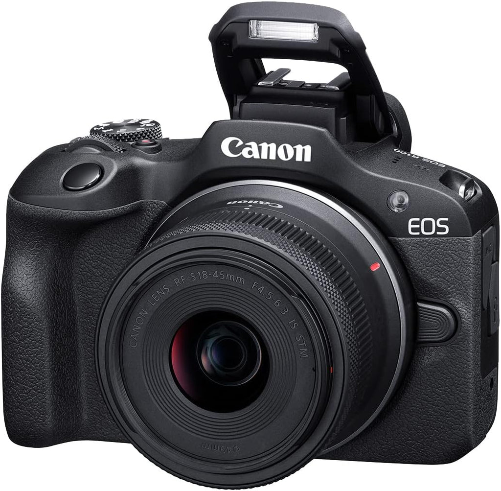 Canon Cámara sin espejo EOS R100 con lentes de 0.709-1.772 in y 2.1...