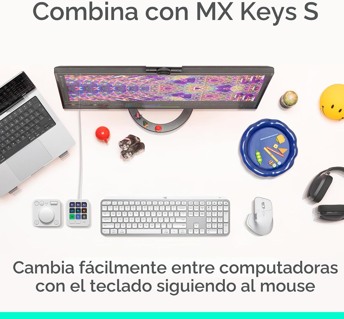 Logitech Mouse inalámbrico ergonómico MX Master 4 con Hápticos, col...