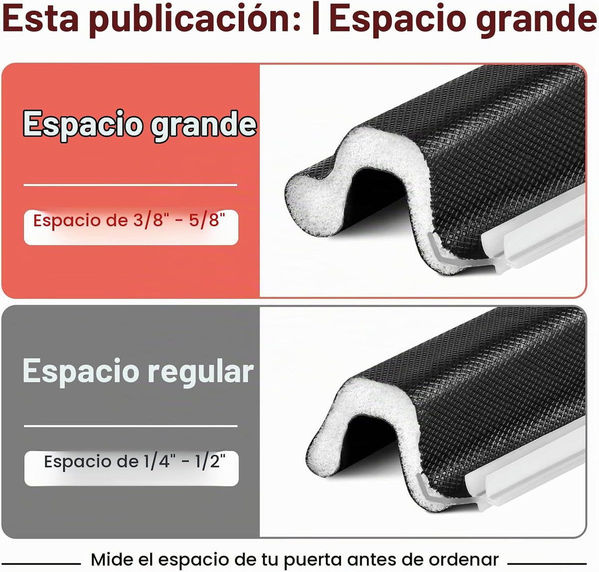 Litaibai Burletes de Gran Tamaño para Puertas para Espacios Más Gra...