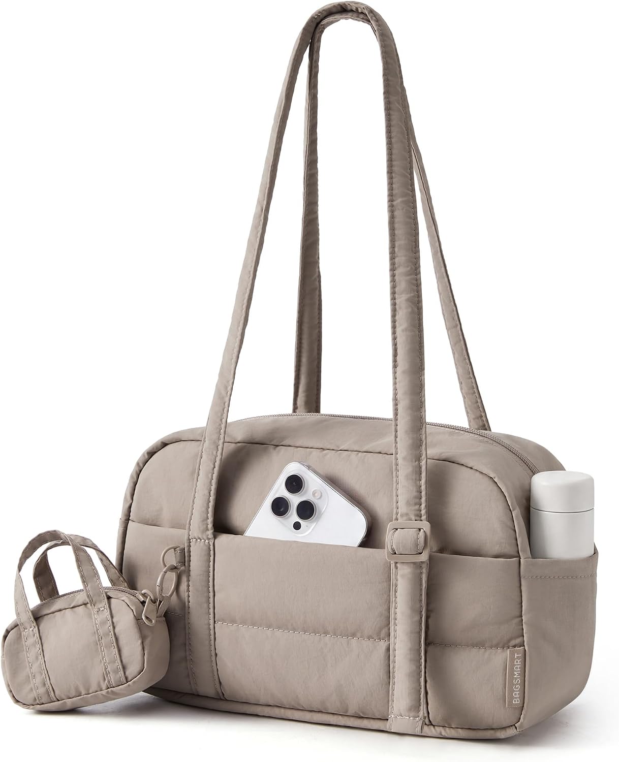 BAGSMART Monederos para mujer, bolsa de hombro acolchada pequeña, l...