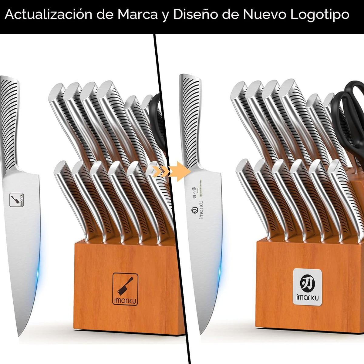imarku Juego de cuchillos de cocina de alta calidad, juego de cuchi...