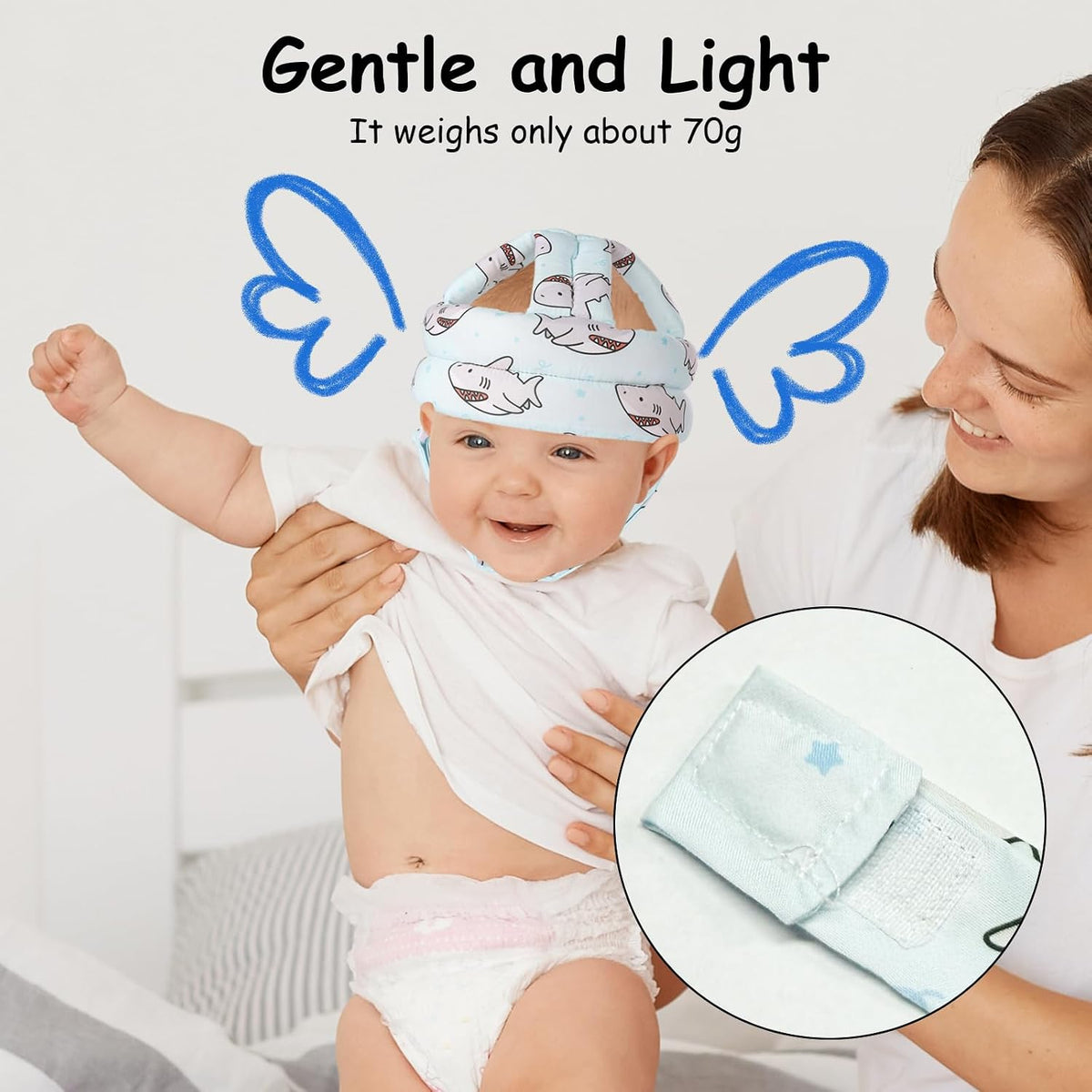 kimitimi Casco de seguridad para niños con protector de cabeza de b...