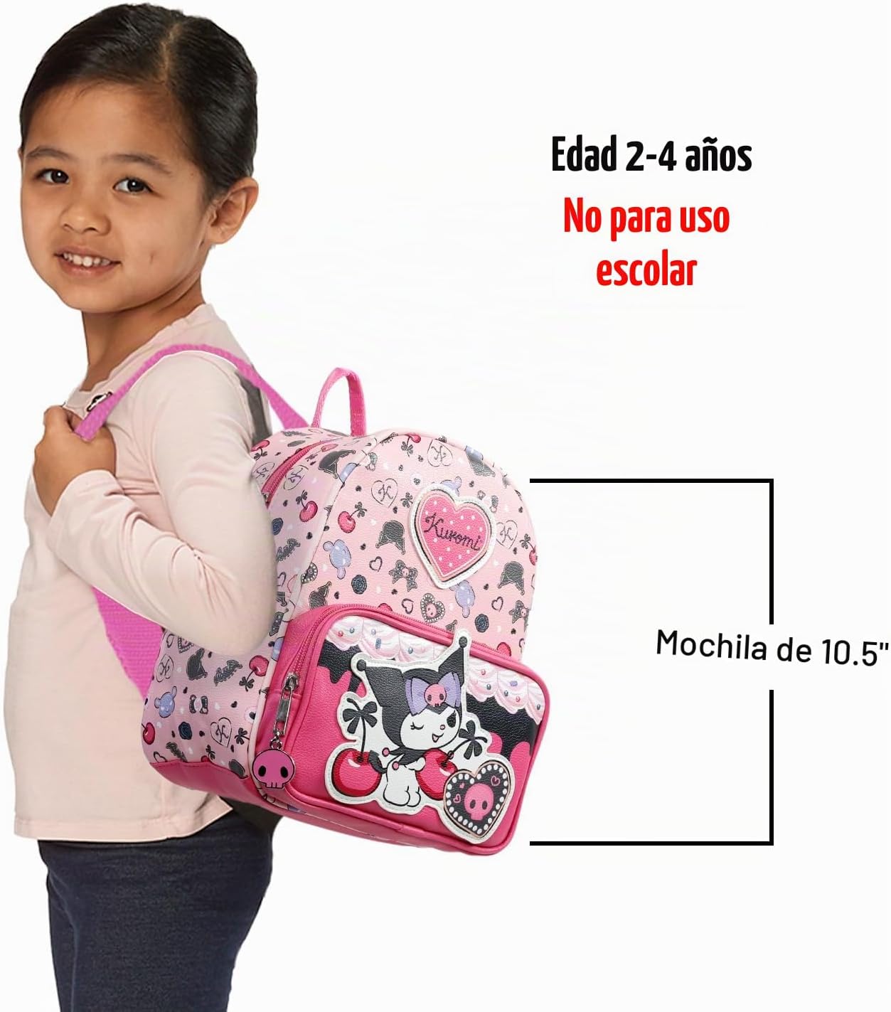 SANRIO Kuromi - Juego de mochila y monedero para mujer, bolsa de 10...