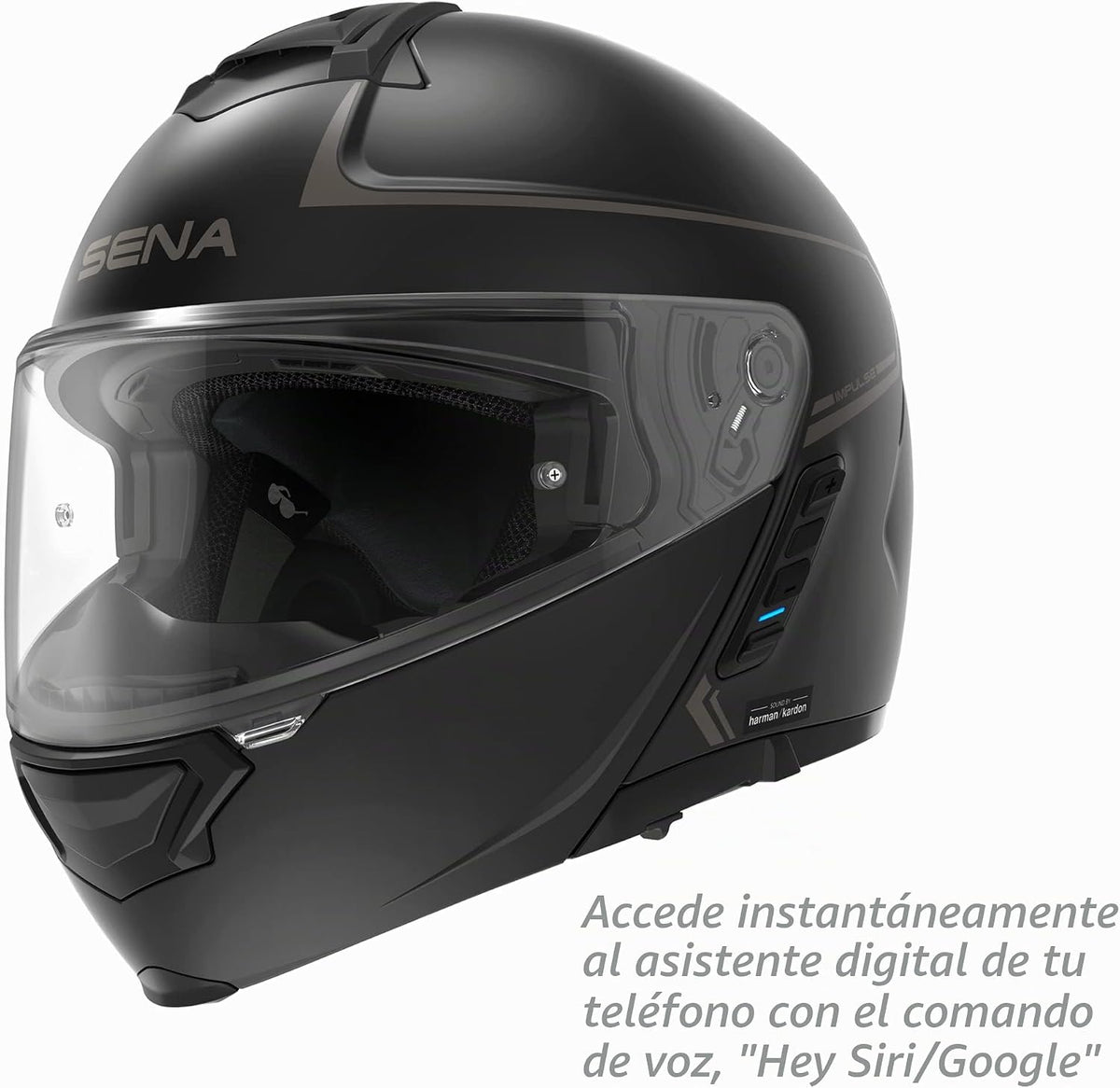Sena Impulse - Casco modular Bluetooth con alza para visera DOT, co...
