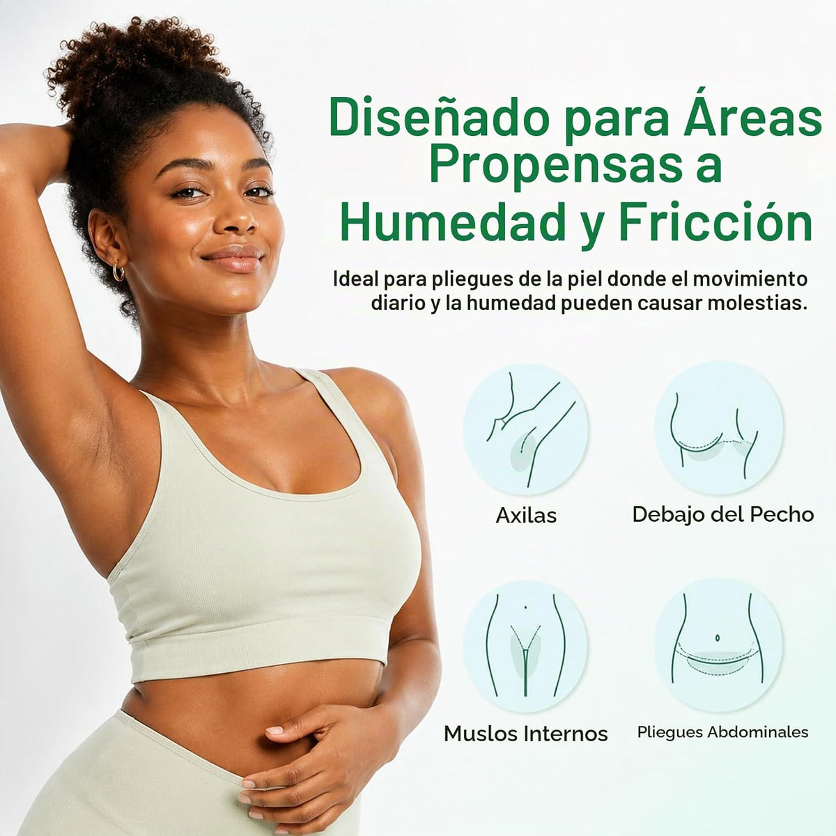 CLFJLXYX Crema Intertrigo, Crema Rociante para Cuidado del Pliegue...