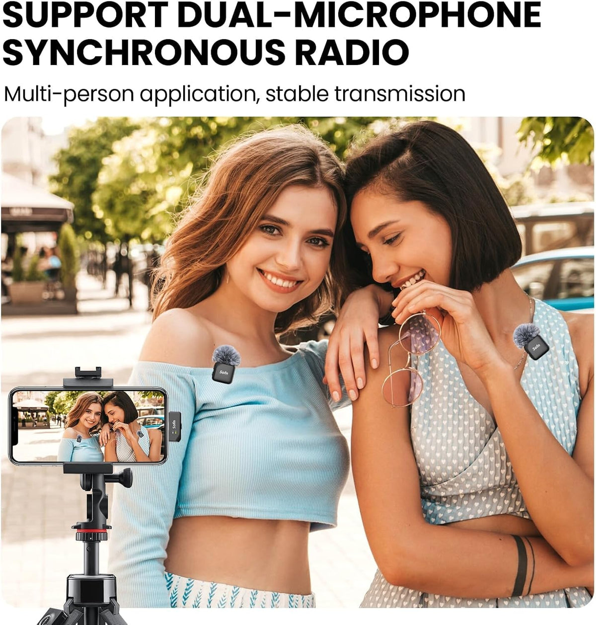 Micrófono Lavalier inalámbrico para iPhone y Android Mini micrófono...