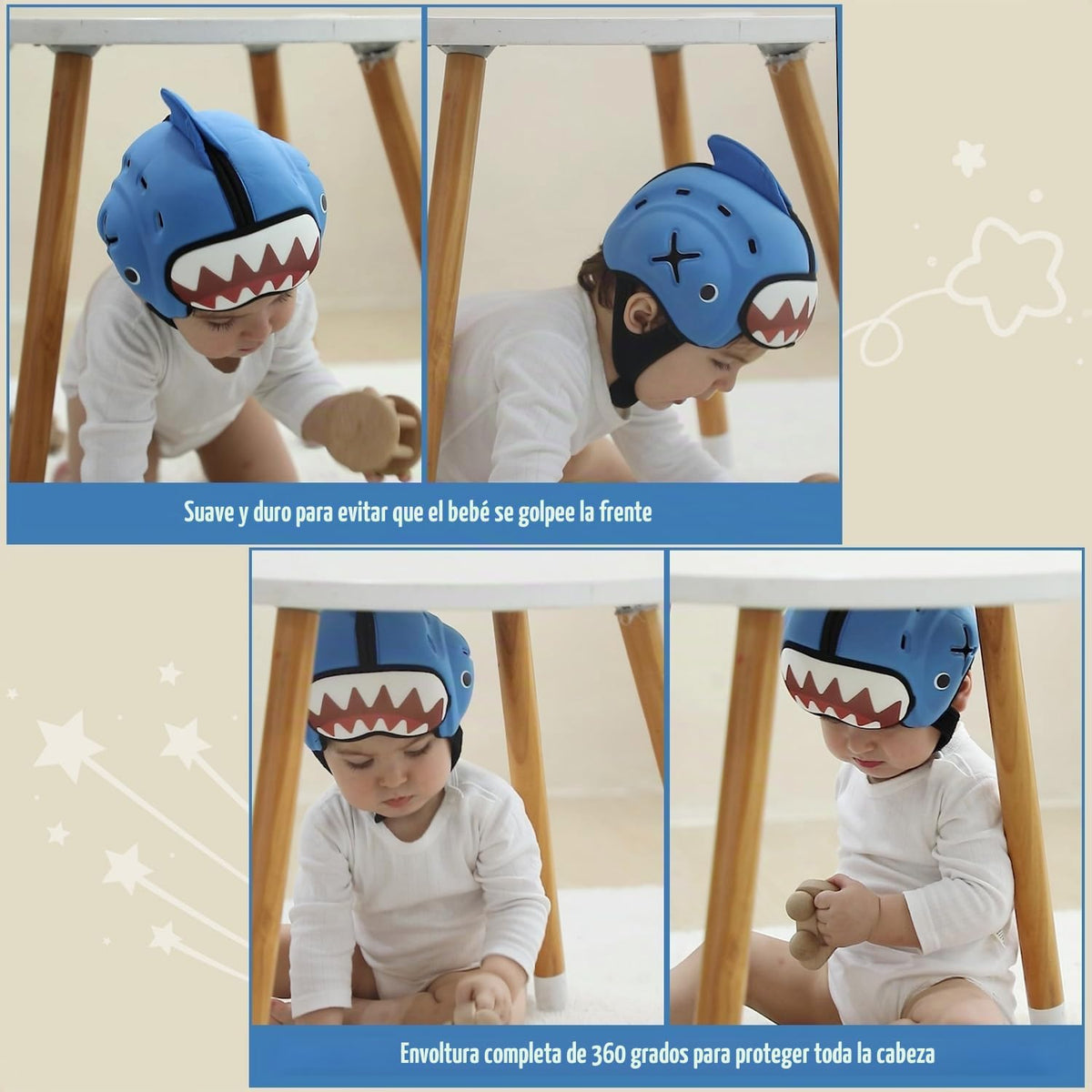 MamboBaby - Casco de seguridad para bebé, protector de cabeza de be...