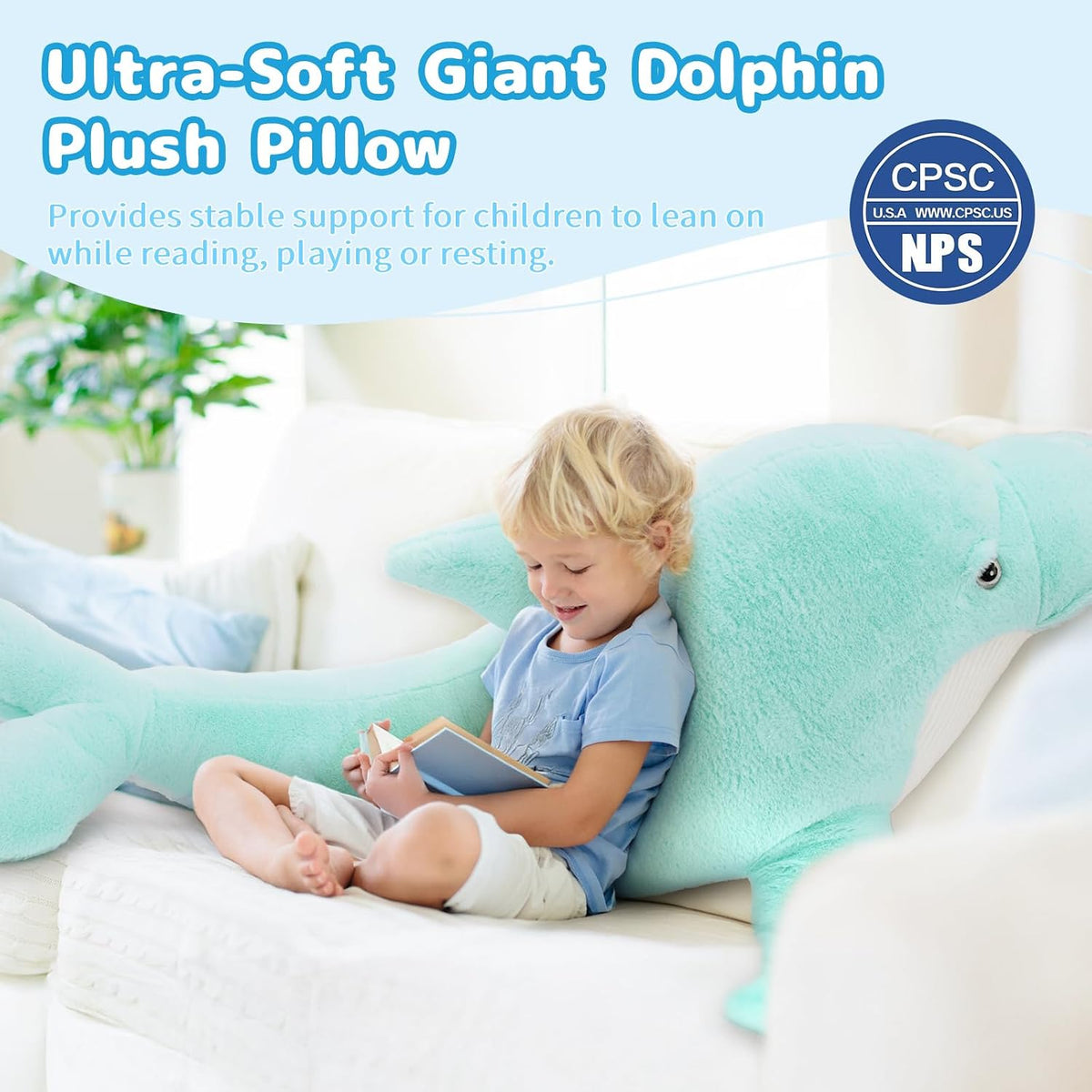 MaoGoLan - Peluche de delfín para niñas, animal marino, almohada de...