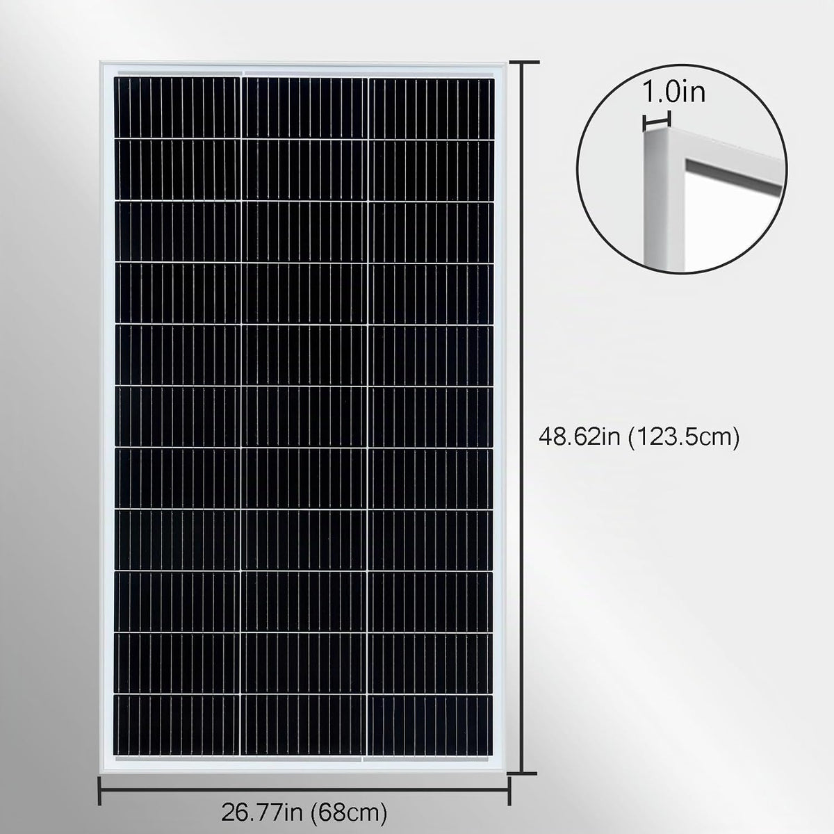 WUZECK Kit de panel solar de 600 vatios y 12 voltios, módulo monocr...